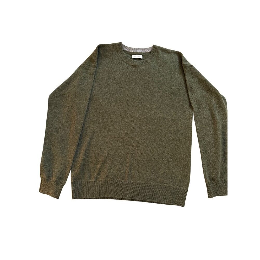 Made For Italic Mens Size Medium Green Cashmere Long Sleeve Crewneck Sweater